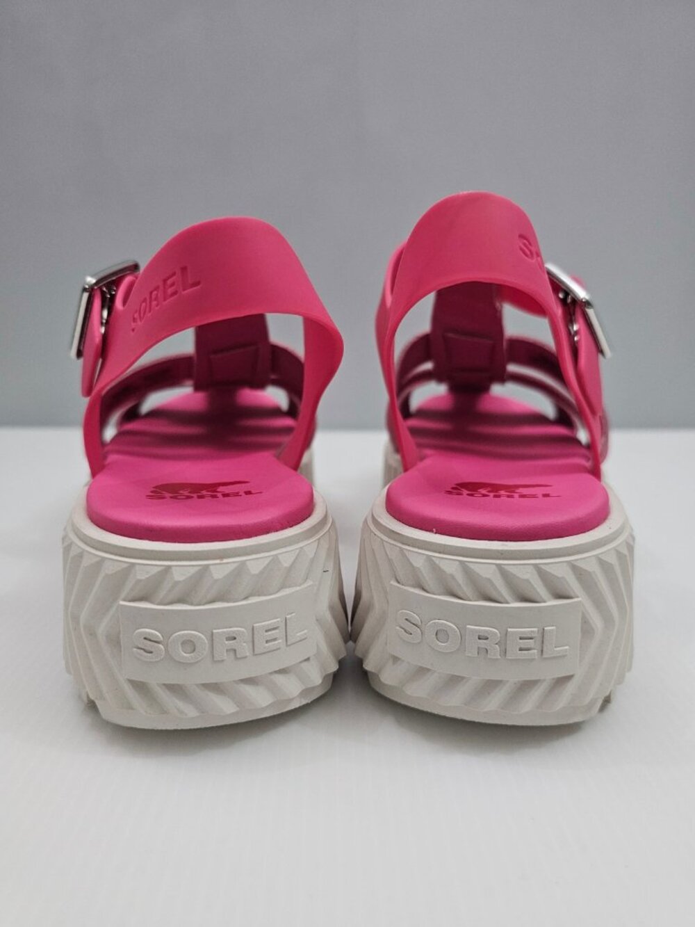 Sorel Ona Fisherman Streetworks Platform Sandal Women 10.5 Pink Chunky Lug Sole - Picture 12 of 16